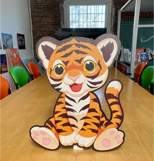 Cute Tiger Cutout | Baby Shower Props and Decor | Safari Theme