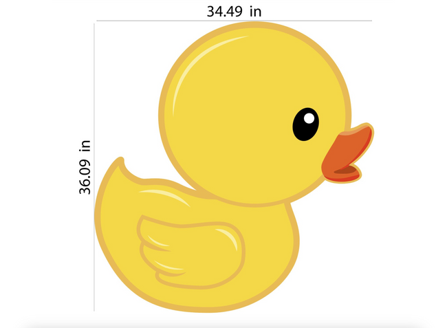 Large Yellow Rubber Ducky |  Baby Shower Ducky props