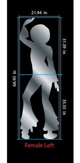 Studio 54 Dancers female Cutouts,  70's Disco Party Dancer