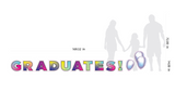 Large Congratulations Graduates Yard sign, colorful - 2023