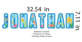 Under the Sea, theme birthday letters, Custom underwater theme letters, Under the Sea Decoration