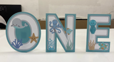 Under the Sea, theme birthday letters, Custom underwater theme letters, Under the Sea Decoration