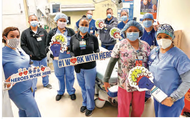Heroes Work Here & I Work With Hero Cutout Signs | Great Appreciation Gift | Great Gift for Taking Pictures