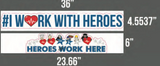 Heroes Work Here & I Work With Hero Cutout Signs | Great Appreciation Gift | Great Gift for Taking Pictures