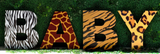 Jumbo Sized Custom Letter Cutout, Freestanding Baby Shower Letters, Safari Theme Nursery Letter Cutouts, Party Decorations.