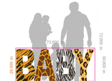 Jumbo Sized Custom Letter Cutout, Freestanding Baby Shower Letters, Safari Theme Nursery Letter Cutouts, Party Decorations.