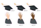 Graduation Yard Decor | Hands Throwing Hats at Graduation Celebration - 2023, yard sign grad gift