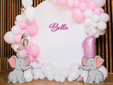 Safari Style 2 Pink Baby Elephants
