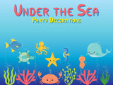 underwater, sea creatures party decor, all details
