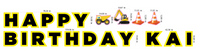 Custom Happy Birthday Yard Sign Construction Theme