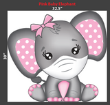 Masked Pink Baby Elephant
