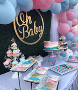 Circle "Oh Baby", "Oh Boy", "Oh Girl" Sign | Party Decoration