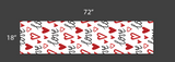 Valentines Day Table Runner dimension