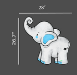 Elephant with Trunk Up to Hold Balloons | Printed Elephant Prop (Digital File only)