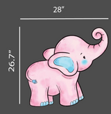 Elephant with Trunk Up to Hold Balloons | Printed Elephant Prop (Digital File only)