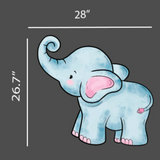 Elephant with Trunk Up to Hold Balloons | Printed Elephant Prop (Digital File only)