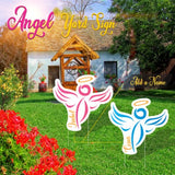 Red and Blue Angels Yard Sign