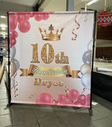 Custom made, Birthday party step and repeat ,Photo Booth, Custom backdrop