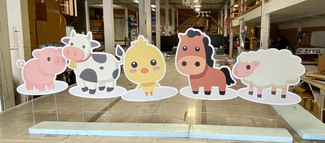Cute Farm Animal Lawn Decorations | Outdoor Baby Shower or Birthday Party