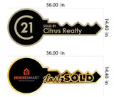 Customizable Real Estate Key Photo Prop | Realtor Marketing Home Sold Cutout | Personalized Key