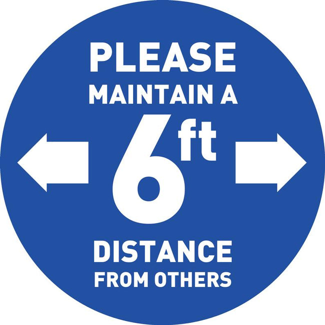 Custom Floor Decals (Pack of 5) | Social Distancing Floor Decals*