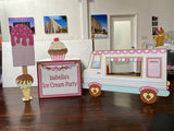 Ice Cream Birthday Party Decoration Kit | Customized Name | Easy Setup