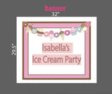 Ice Cream Birthday Party Decoration Kit | Customized Name | Easy Setup