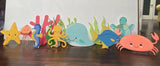 underwater, sea creatures party decor, all details