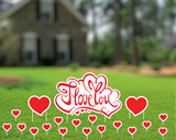 I Love You Yard Sign | Valentines Day Decor