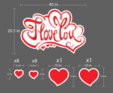 I Love You Yard Sign | Valentines Day Decor