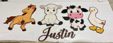 Farm Barnyard Animals Cutout | Birthday or Baby Shower Decoration