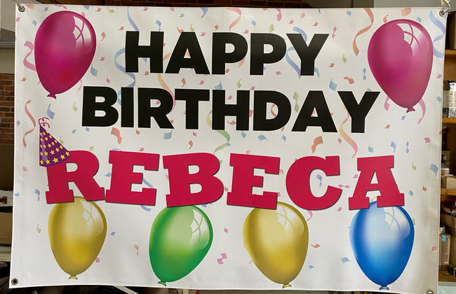 Large Happy Birthday banner