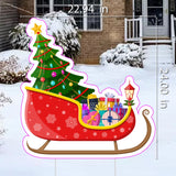 Santa Sleigh Yard Sign