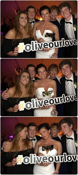 Custom Wedding Groom and Bride Hashtags | Photo Booth Props | Custom Party Prop Hashtags