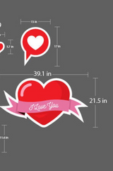 Happy Valentine's Day Yard Sign | Valentines Day Decor Large
