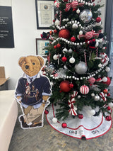 LARGE, Ralph Lauren Inspired Cutout (Physical Item) , Preppy Holiday Bear, Polo Style, Luxury Birthday Party, Christmas
