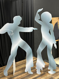 Dancing Couple Cutouts | Two 70's Disco Party Dancers