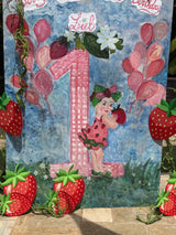 13 Large Strawberry Cutouts – Berry First Birthday Party Decorations