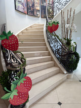 13 Large Strawberry Cutouts – Berry First Birthday Party Decorations