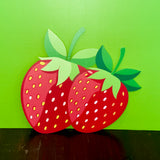 13 Large Strawberry Cutouts – Berry First Birthday Party Decorations