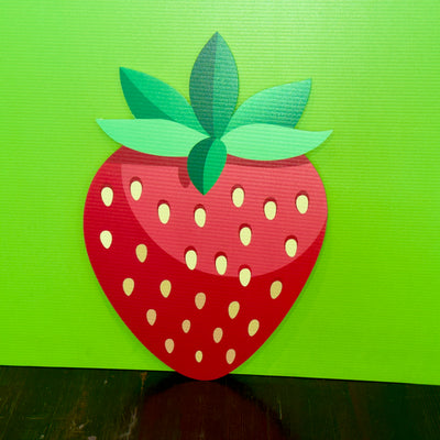 13 Large Strawberry Cutouts – Berry First Birthday Party Decorations