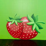 13 Large Strawberry Cutouts – Berry First Birthday Party Decorations