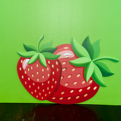 13 Large Strawberry Cutouts – Berry First Birthday Party Decorations