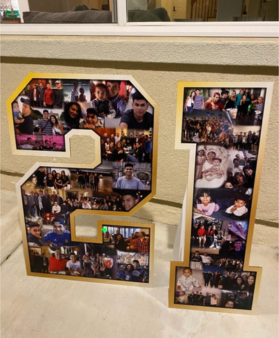 Custom Number Photo Collage