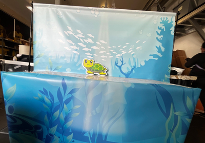 Sea Creatures Backdrop and front Table Graphic