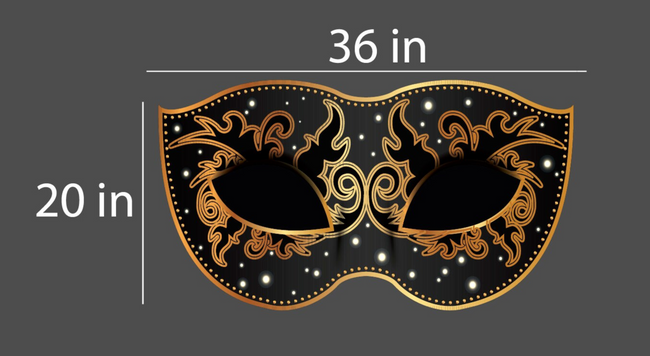 Masquerade New Years Party Decoration Large Cutout- Great Gatsby 1920s –  Hashtag Cutouts
