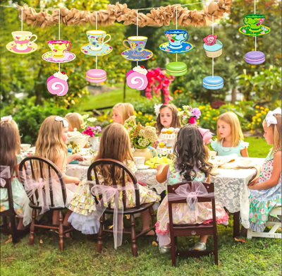 Floral Tea Party Birthday Decorations Kit