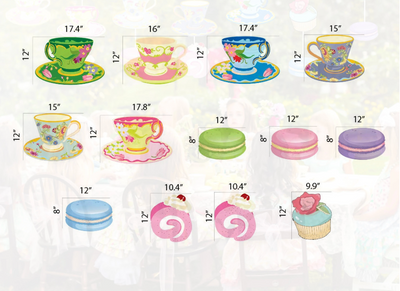 Floral Tea Party Birthday Decorations Kit