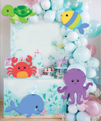 Under The Sea Party Decorations | Underwater Theme Party | Sea Theme Birthday | Ocean Theme | Sea Life Cutouts | Kids party decorations