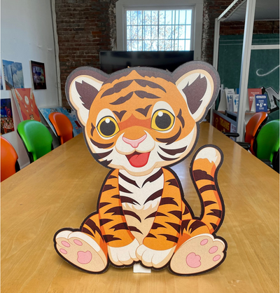 Large Tiger Cutout, Cute Tiger Baby Shower Props, Baby Shower Decor, Safari Theme Baby Baby Shower Props, Party Decorations, Party Props